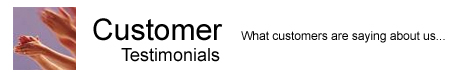 Customer Testimonals